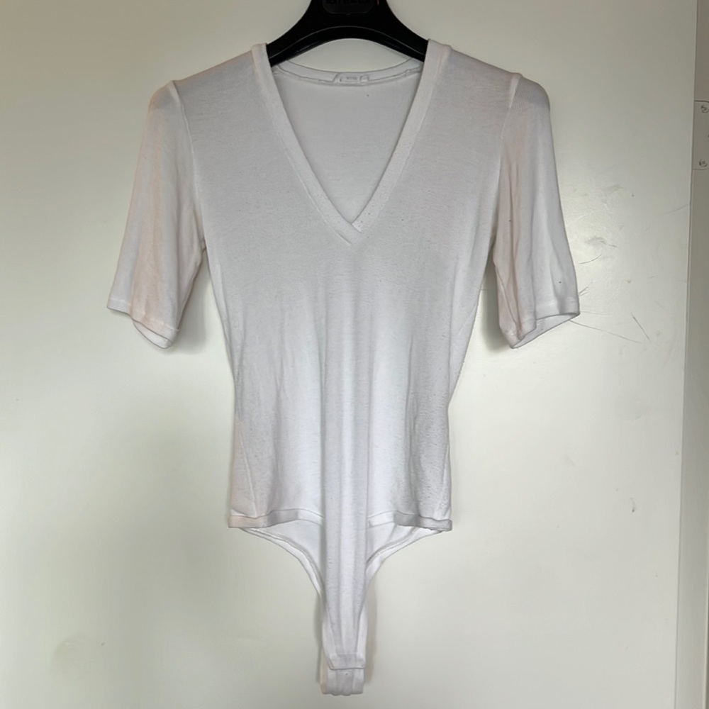 Alix NYC Ribbed White Bodysuit